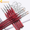 CHENISTORY 6Pcs/Set Paint By Numbers Brushes Extra Fine Detail Paint Brushes Artist Miniature Model Maker Tool Set For Oil Paint