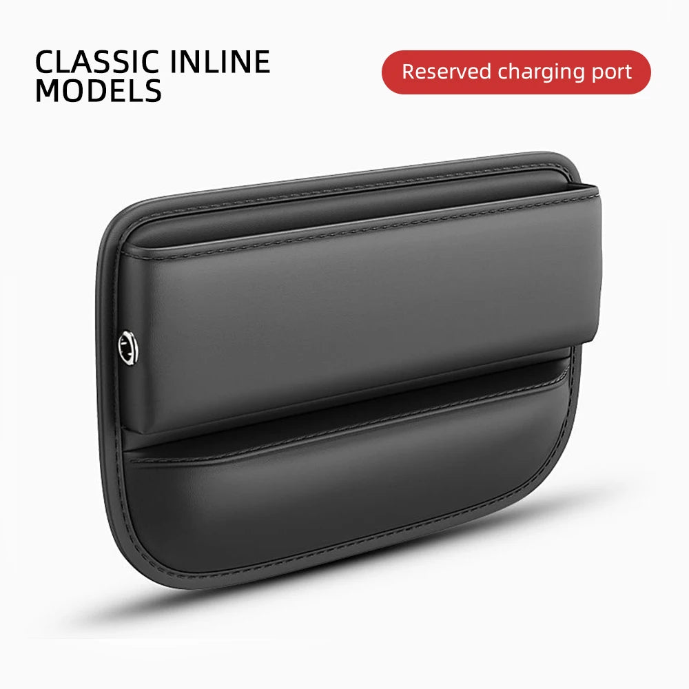 Universal Car Seat Gap Organizer Storage Box Multifunction Leather Crevice Side Storage Pocket Wallet Keys Card with Cup Holder