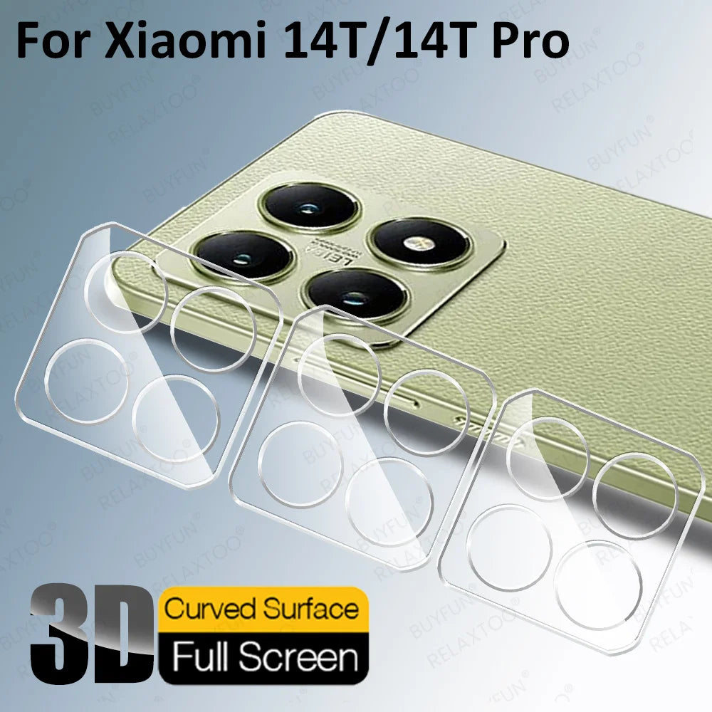 3Pcs For Xiaomi 14T Pro 3D Clear Camera Screen Protector Cover On Mi 14TPro 14 T Xiaomi14T 5G HD Lens Protective Glass Film Case
