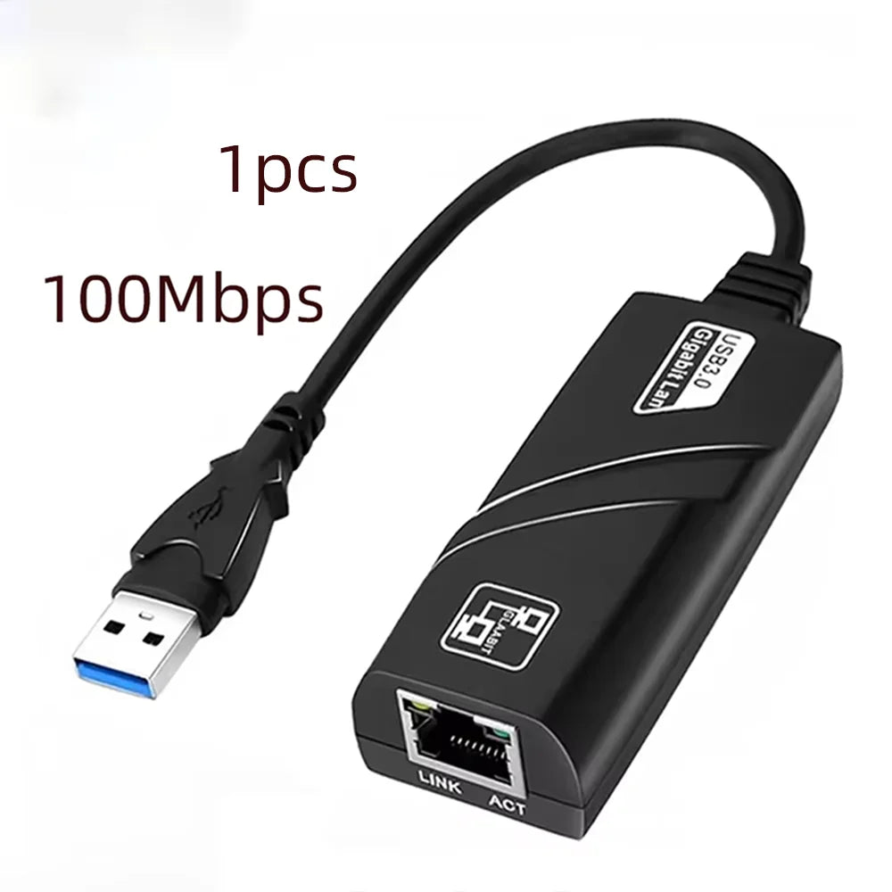USB 3.0 To Rj45 Lan Ethernet Wired Adapter 10/100Mbps Network Cable for Xiaomi Mi Box PC Windows 10 USB 3.0 Network Card