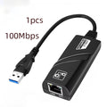 USB 3.0 To Rj45 Lan Ethernet Wired Adapter 10/100Mbps Network Cable for Xiaomi Mi Box PC Windows 10 USB 3.0 Network Card