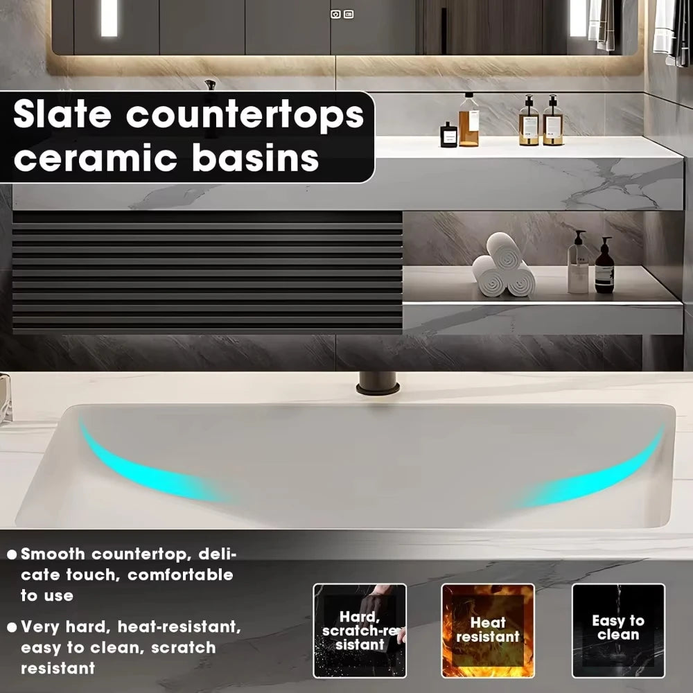 Bathroom Vanity 140 Black Solid Wood Bathroom Sinks Cabinet Together For Bathroom Furniture Cabinet Table Top Vanity Floating