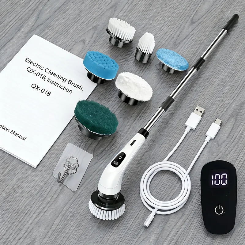 Cordless Household Spin Scrubber Kitchen Gadgets Hair Brushes Bathroom Broom Toilet  Multipurpose Cleaning Brush  Electric Mops