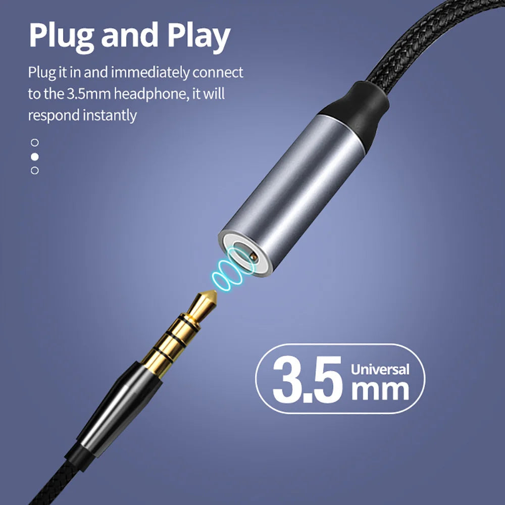 USB Type C To 3.5mm Earphone Jack Audio Adapter Converter Aux Adputer Cable Earphone Cable Converter For iPhone16 Samsung Xiaomi