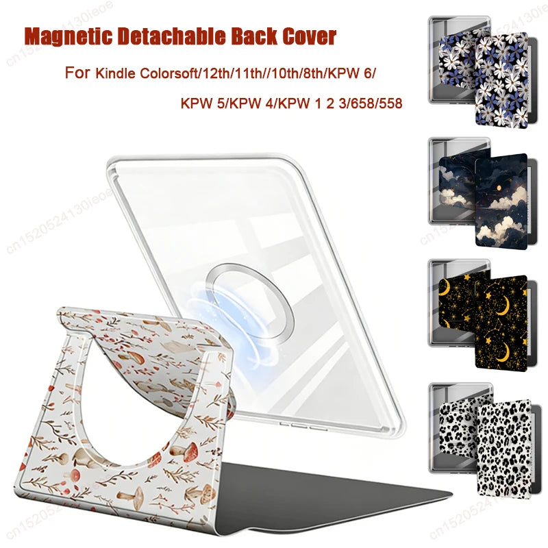 Magnetic Detachable Cover For Kindle Paperwhite 6 12th 11th 10th 8th Generation Case Kindle Colorsoft 1 2 3 5 6 6.8 7 Inch Pouch