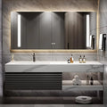Bathroom Vanity 140 Black Solid Wood Bathroom Sinks Cabinet Together For Bathroom Furniture Cabinet Table Top Vanity Floating