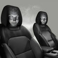 2Pcs Halloween Horror Face Printing Car Headrest Covers Universal Elastic Car Seat Headrest Cover