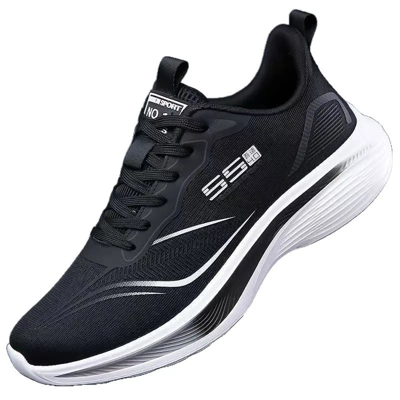 Men Breathable Mesh Running Shoes Lightweight Non Slip Soft Sole Casual Sneakers for Spring Summer
