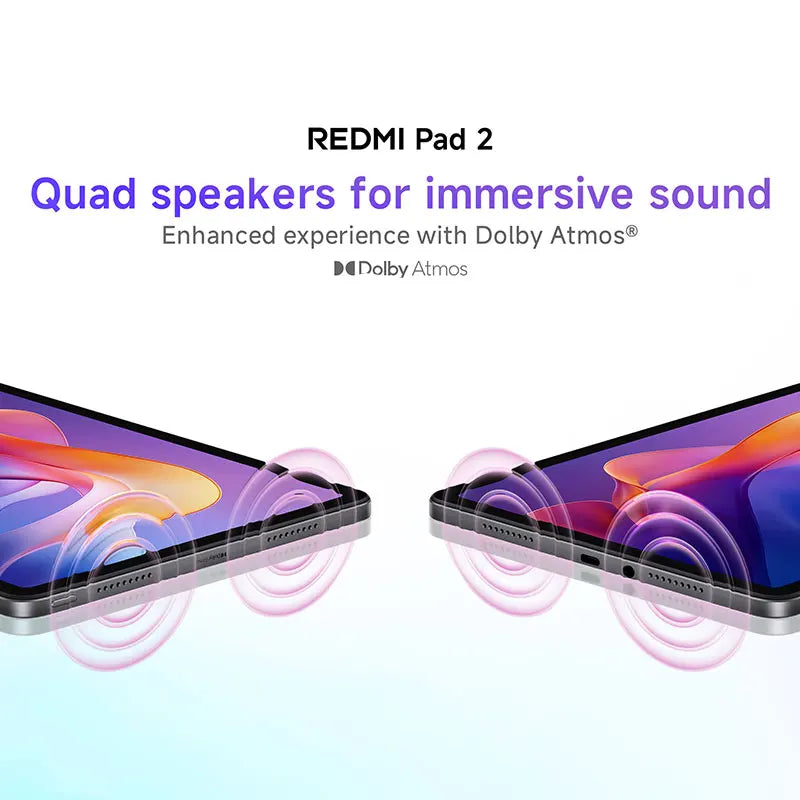 New Xiaomi Redmi Pad 2 Global Version Tablet 9000mAh Battery MTK Helio G100-Ultra 11' Display 8MP Camera Fast Charging 90Hz