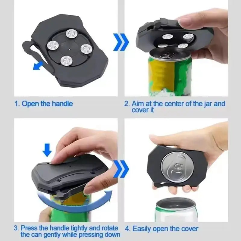 Multifunctional Can Opener Portable Beer Bottle Top Remover Manual Bar Tool Kitchen Gadgets for Party Camping