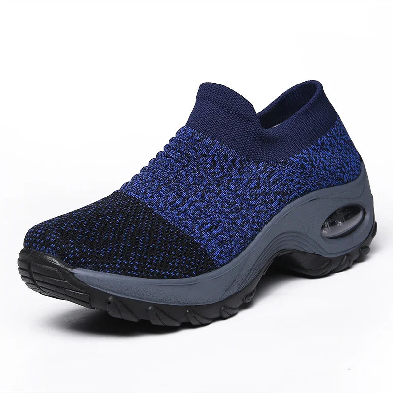 Women Sneakers Summer Fashion Black Sports Casual Shoes Breathable Mesh Lightweight Air Cushion Non-Slip Running Shoe Zapatillas