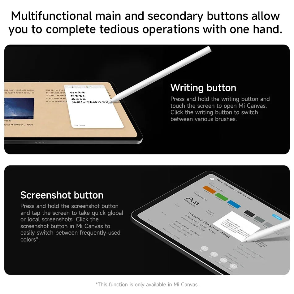 Original Xiaomi Focus Stylus Pen Tab 8192 level Sense Magnetic Drawing Writing Pencil