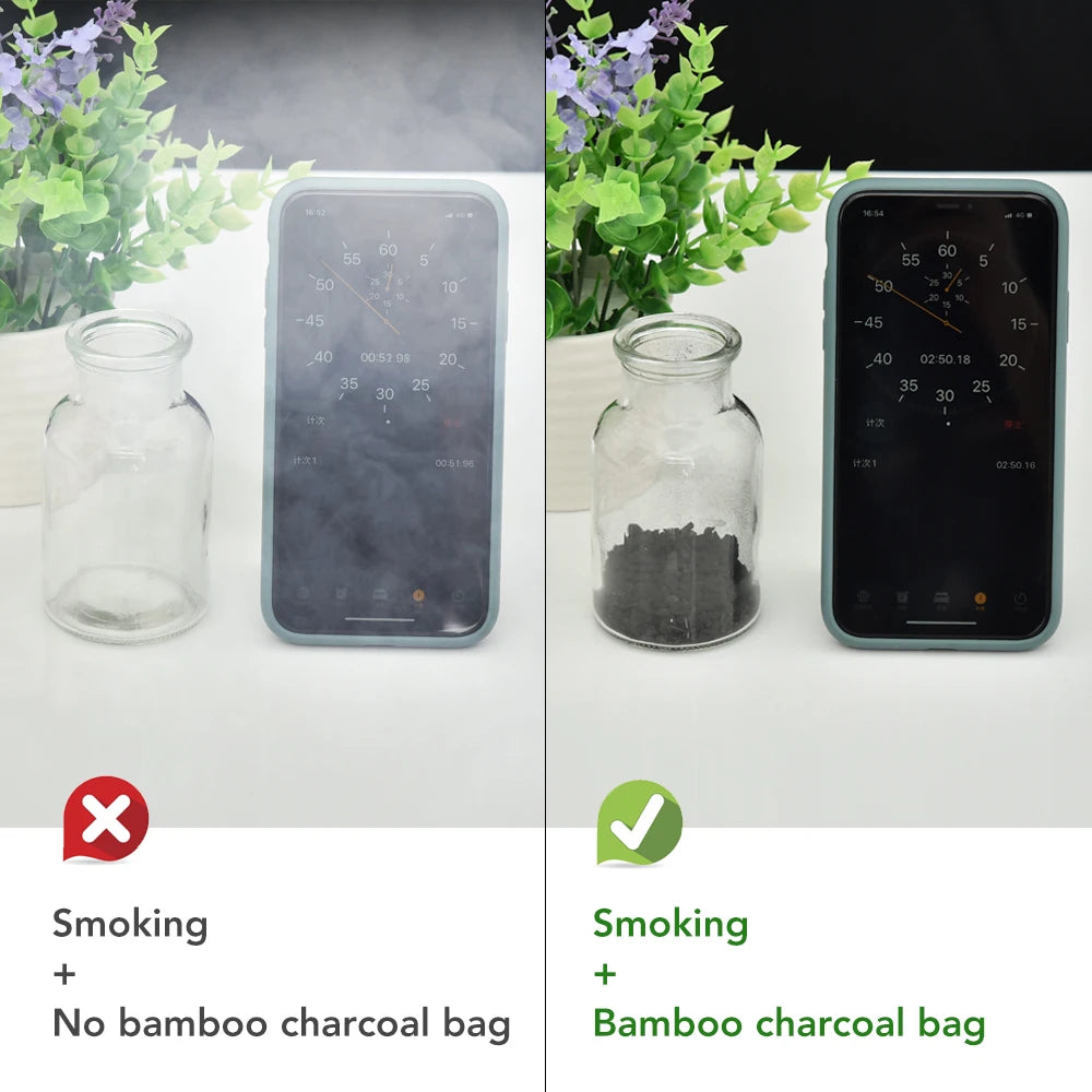 10pcs Natural Bamboo Charcoal Bags Air Purifying Activated Charcoal Odor Absorber Moisture Odor Eliminator for Car Closet Shoes