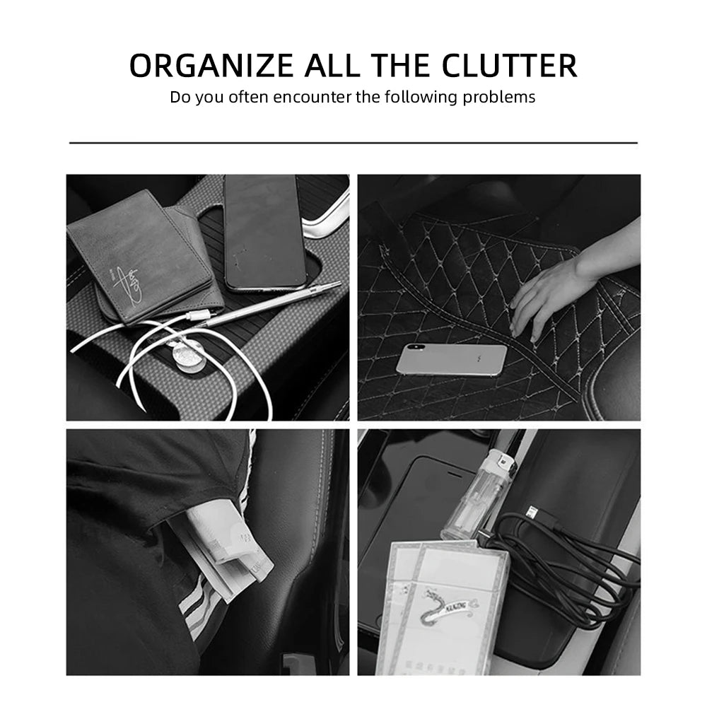 Universal Car Seat Gap Organizer Storage Box Multifunction Leather Crevice Side Storage Pocket Wallet Keys Card with Cup Holder