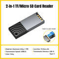 Essager 2-in-1 Mini Type C USB2.0 Card Reader Adapter Micro SD TF Memory Card Reader for iPhone 16 15 Pro Huawei Macbook iPad