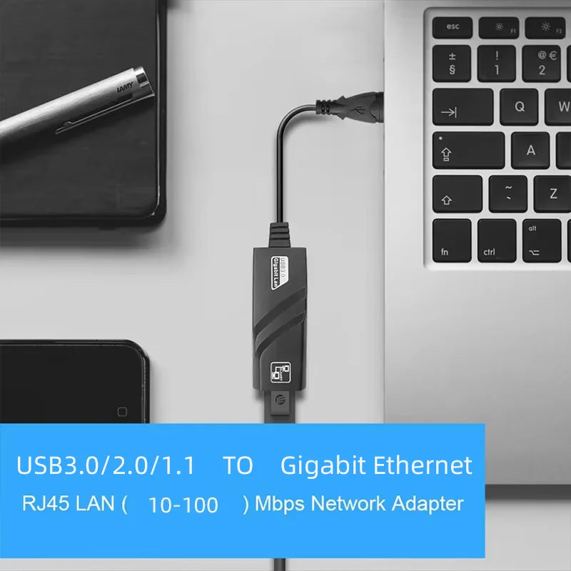 USB 3.0 To Rj45 Lan Ethernet Wired Adapter 10/100Mbps Network Cable for Xiaomi Mi Box PC Windows 10 USB 3.0 Network Card