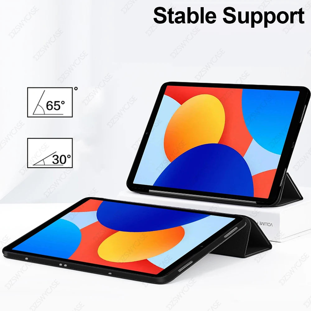 Case for Xiaomi Redmi Pad SE 8.7 inch 2024, Silicone Tablet Case, Slim Trifold Stand, Smart Cover with Auto Sleep / Wake