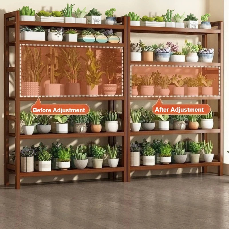 Flower Rack Storage Rack Balcony Living Room Floor Standing Indoor Household Succulent Plant Multi-layer Flowerpot Rack
