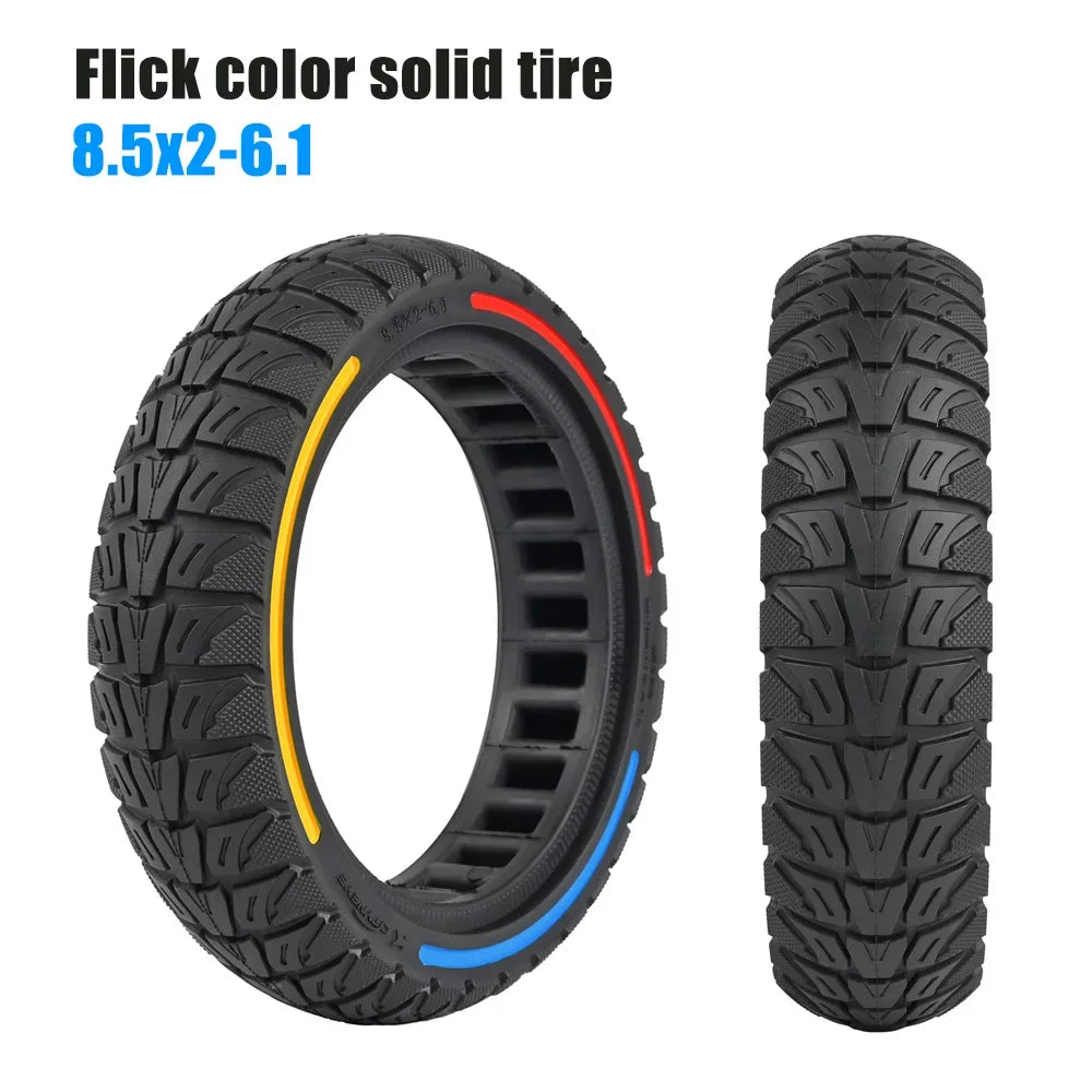 8.5 Inches Damping Durable Wheel 8.5x2-6.1 Honeycomb Solid Tire Colorful for Xiaomi M365 PRO PRO2 1S List Electric Scooter Tyre