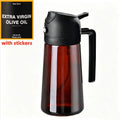 2 In 1 Pour Spray Sprayer Kitchen Glass Oil Kettle 470ml Olive Oil Dispenser Healthy Oil Control Kitchen Gadgets for BBQ