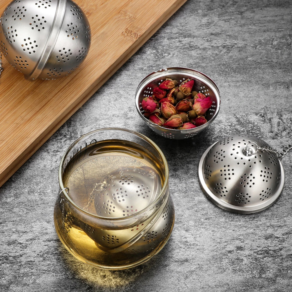 Stainless Steel Fine Mesh Tea Filter Ball Multifunctional Spices Filters Box For Kitchen Cooking kitchen Gadgets Kitchen Item