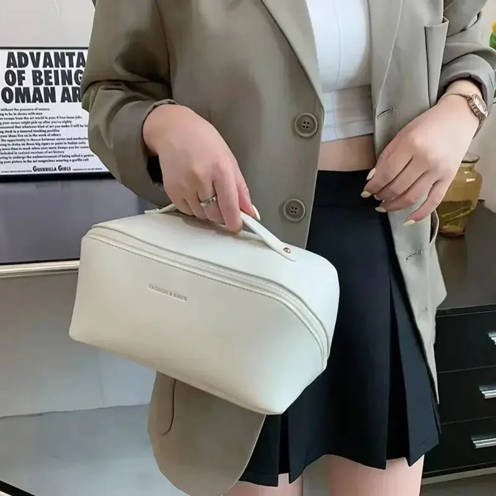 Makeup Organizer Female Toiletry Kit Bag Make Up Case Storage Pouch Luxury Lady Box, Cosmetic Bag, Organizer Bag for Travel Zip