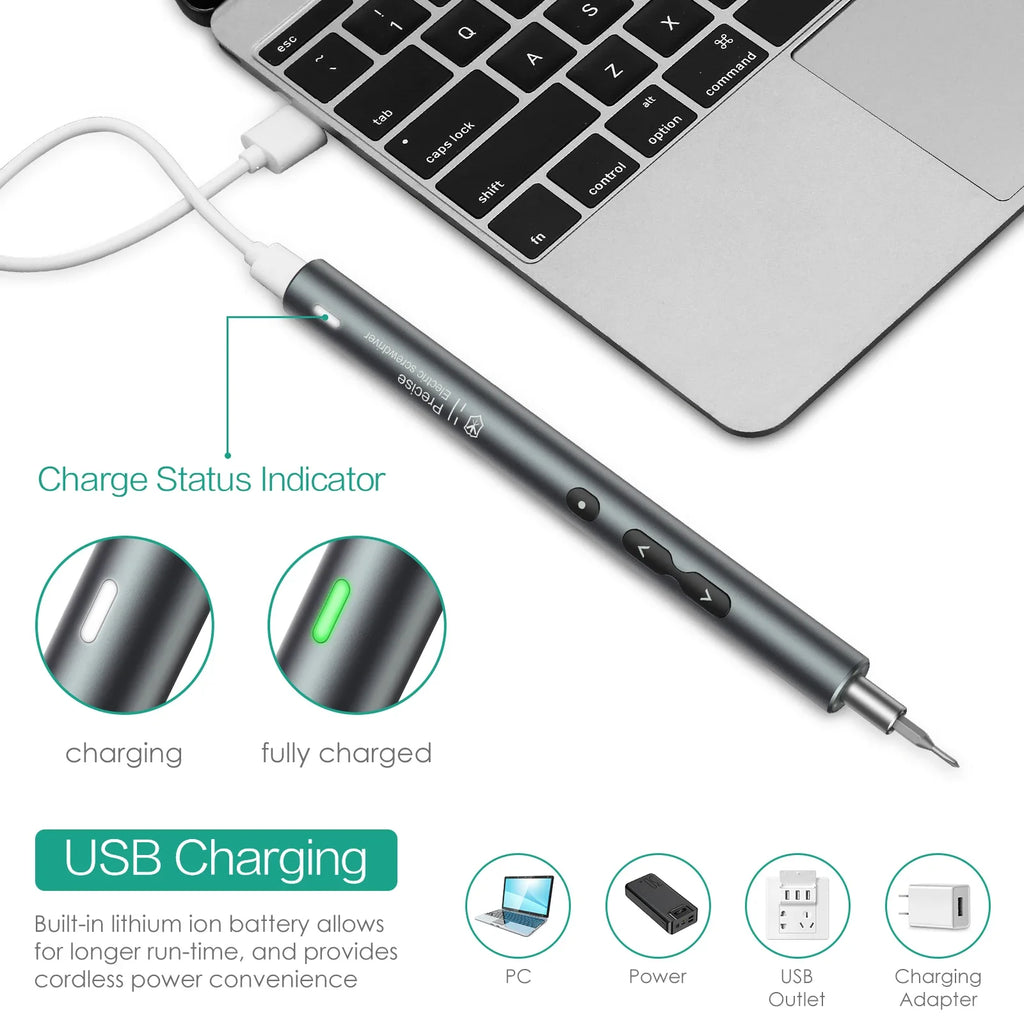 Precision Electric Screwdriver Handle 6 in 1 Power Tools Rechargeable Wireless Mini Small Bits for Xiaomi Mobile Cell Repair New
