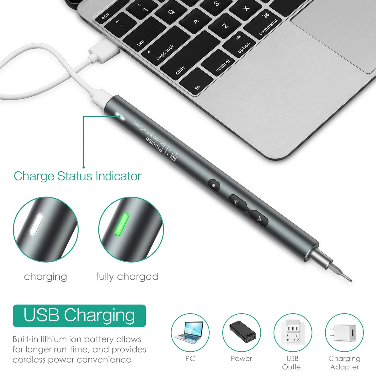 Precision Electric Screwdriver Handle 6 in 1 Power Tools Rechargeable Wireless Mini Small Bits for Xiaomi Mobile Cell Repair New