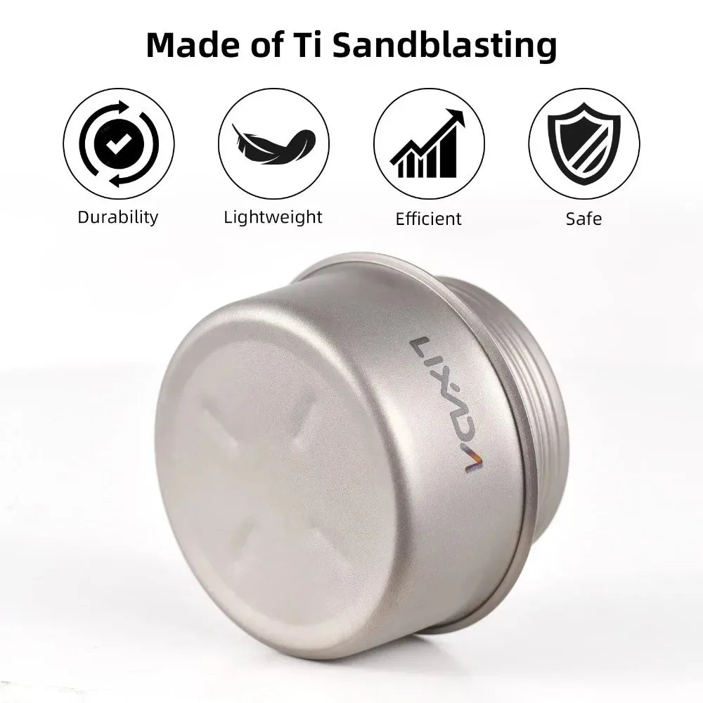 Camping Stove Portable Mini Aluminum Alloy Alcohol Stove with Lid Outdoor Camping Hiking Backpacking Cooking Stove