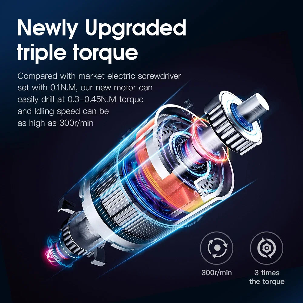 Precision Electric Screwdriver Handle 6 in 1 Power Tools Rechargeable Wireless Mini Small Bits for Xiaomi Mobile Cell Repair New
