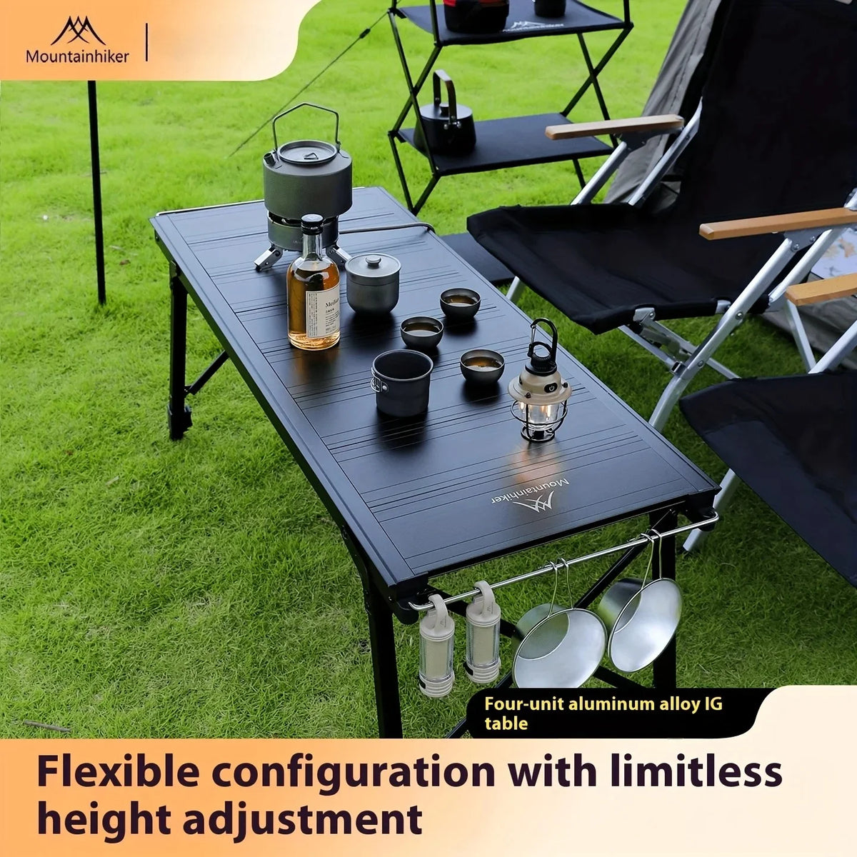 Mountainhiker New Folding IGT Camping Lift Table, Portable Outdoor IGT Cooking System, 3-5 Tables, Multi-Purpose Camping Table