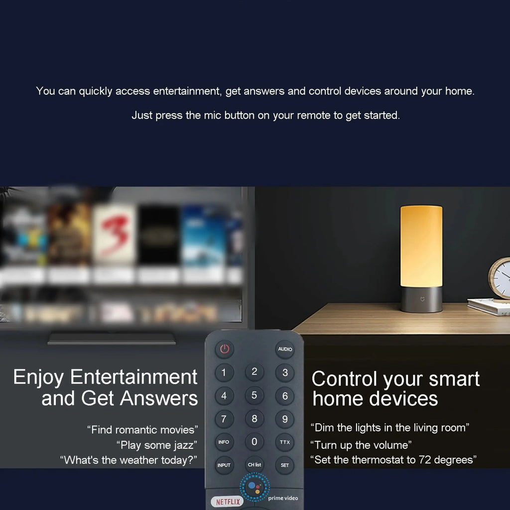 XMRM-19 360℃ Bluetooth Voice Remote Control for Xiaomi Mi TV Android 4K P1 Q1 Smart TV Fit for L32M6-6AEU L43M6-6AEU L75M6-ESG