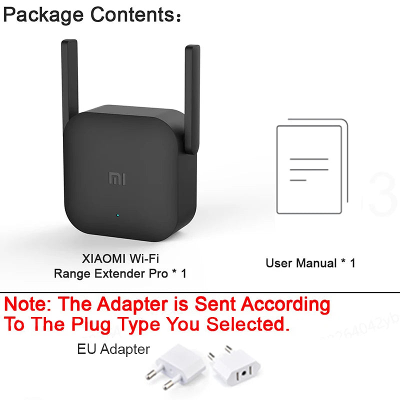 XIAOMI New WiFi Amplifier Pro，300M 2.4G Network Expander Repeater Power Extender Roteador，2 Antenna，For Mi Router Wi-Fi