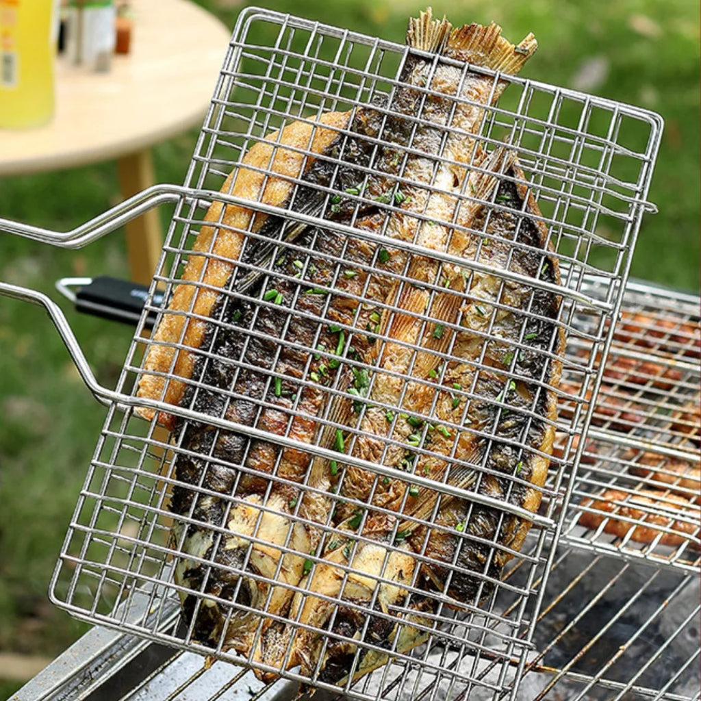 Grill Basket bbq net BBQ Basket Large Folding Grill Basket with Removable Handle.Grill Baskets for Outdoor Grill
