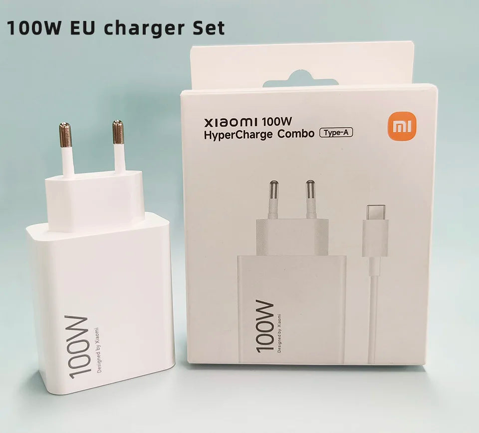 XIAOMI 100W Charger Original Mi 17 Ultra 15t Poco F8 M8 Pro F7 Redmi Phone Chargers Hypercharge Wall Adapter Type C Cable Xiaomi