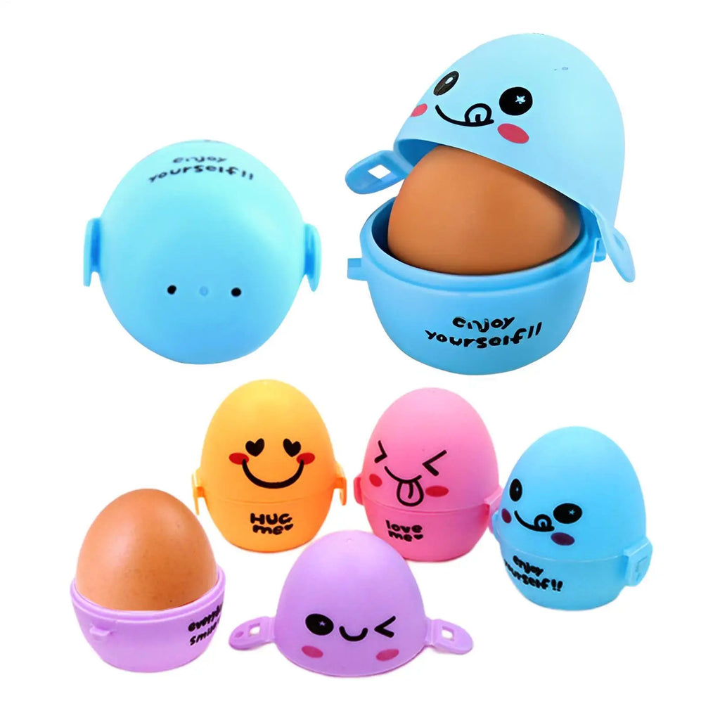 Travel Egg Container Cartoon Storage Box Portable Egg Protection Cover Kitchen Gadgets for Picnic Outdoor Travel Barbecues Home